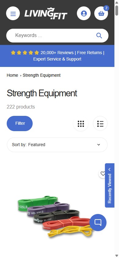 Living.Fit — Strength Equipment Collection (Mobile)
