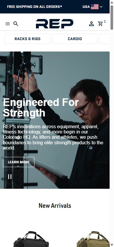 REP Fitness — Mobile (no first-touch popup)